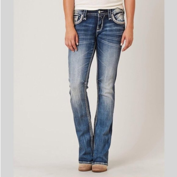 Rock Revival Denim - Rock revival “easy boot” stretch jelina jeans 25